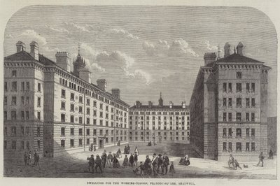 Abitazioni per la classe operaia, Peabody-Square, Shadwell da Frank Watkins